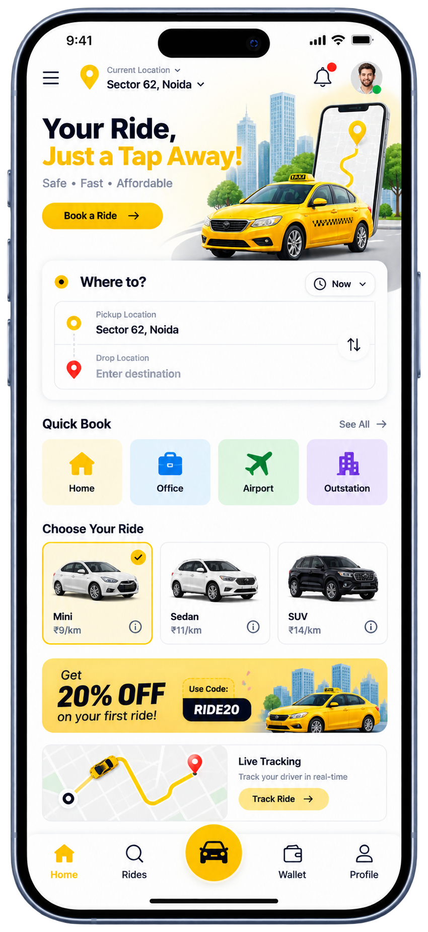 Taxi and Cab Booking App