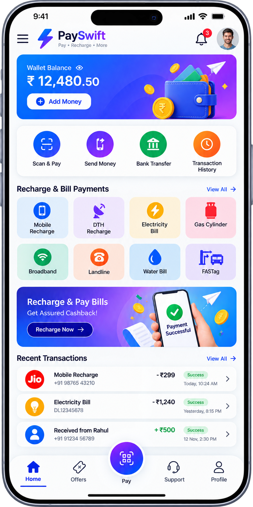 Payment and Recharge App