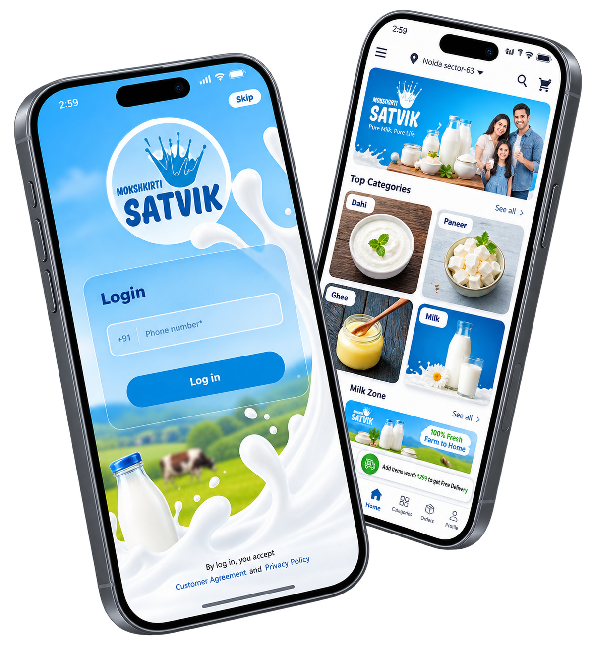 Satvik Dairy Ecommerce App